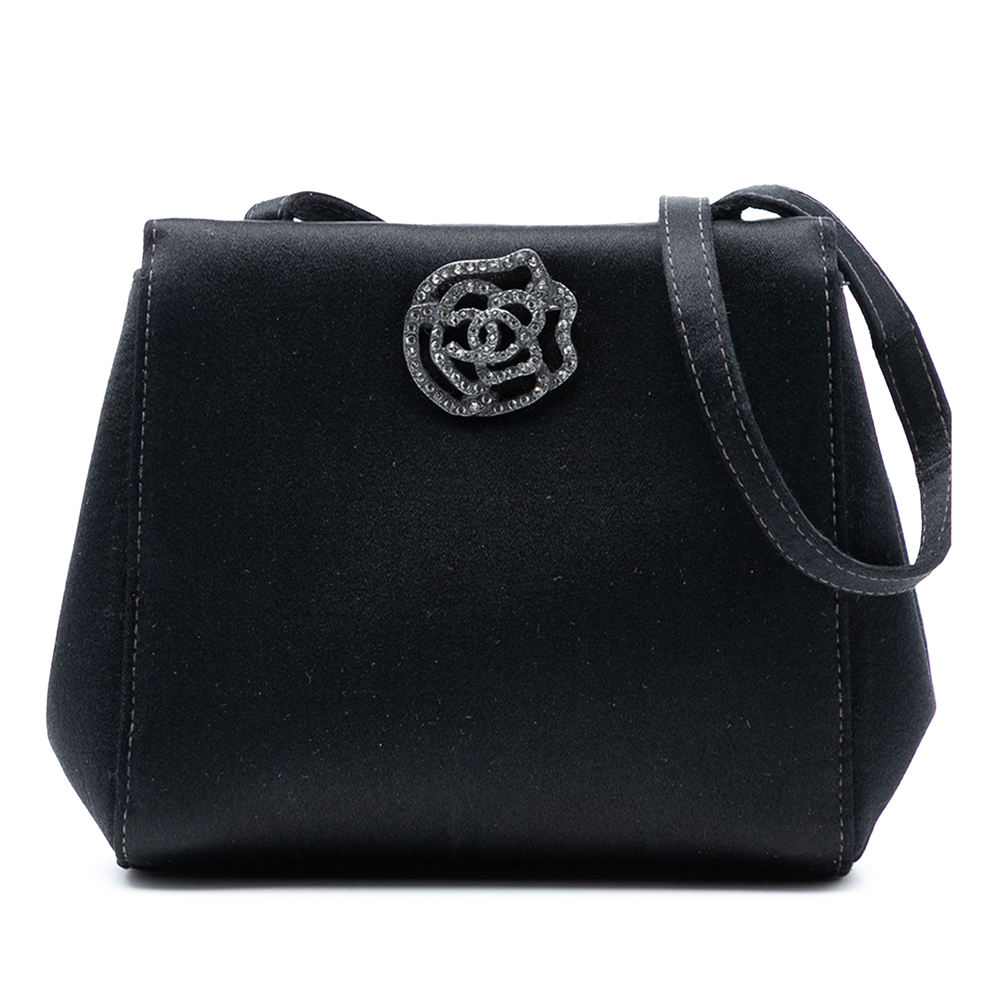 Pre-Loved Chanel Satin Camellia Evening Bag